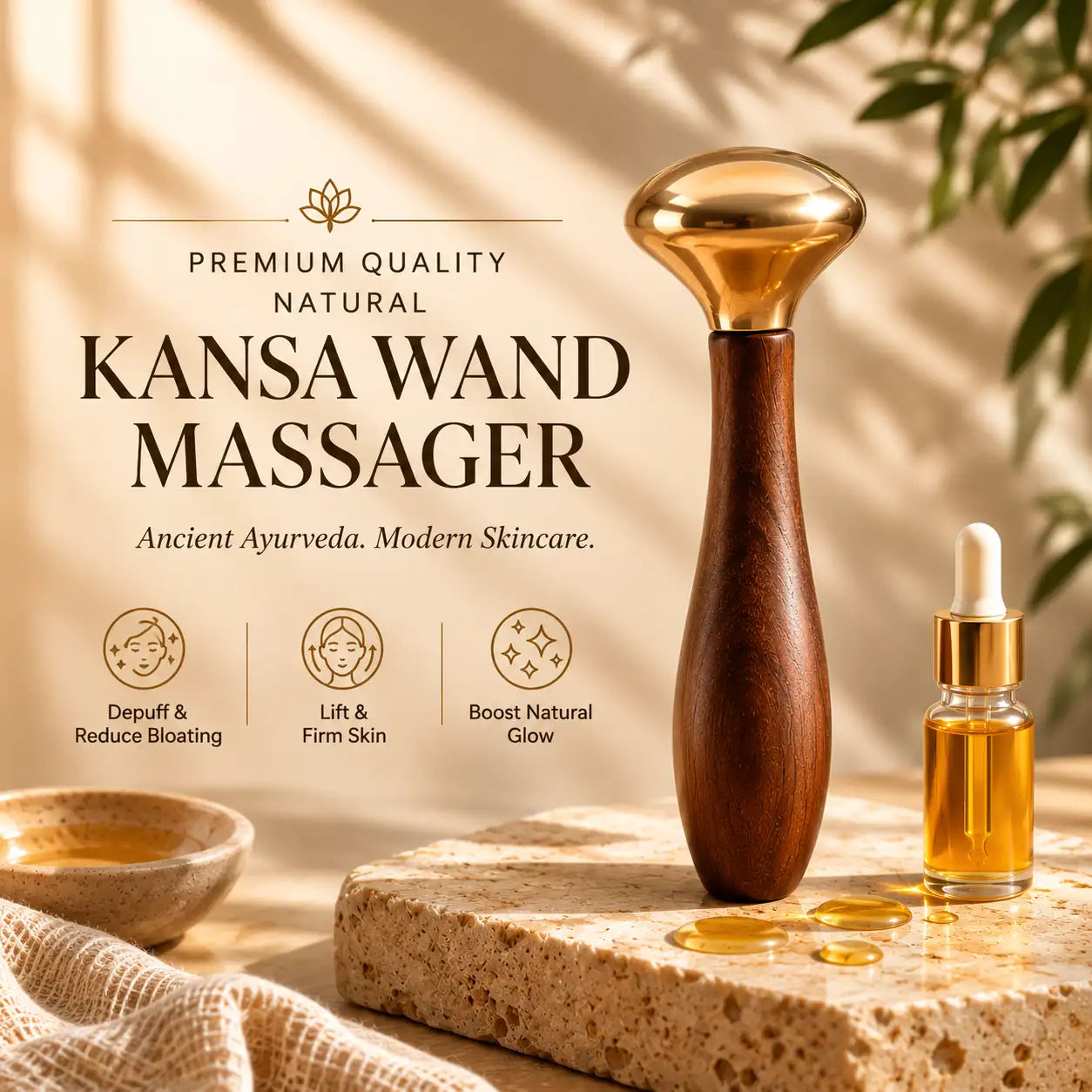 PREMIUM QUALITY NATURAL KANSA WAND MASSAGER