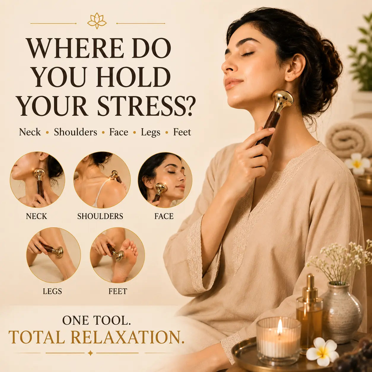 PREMIUM QUALITY NATURAL KANSA WAND MASSAGER