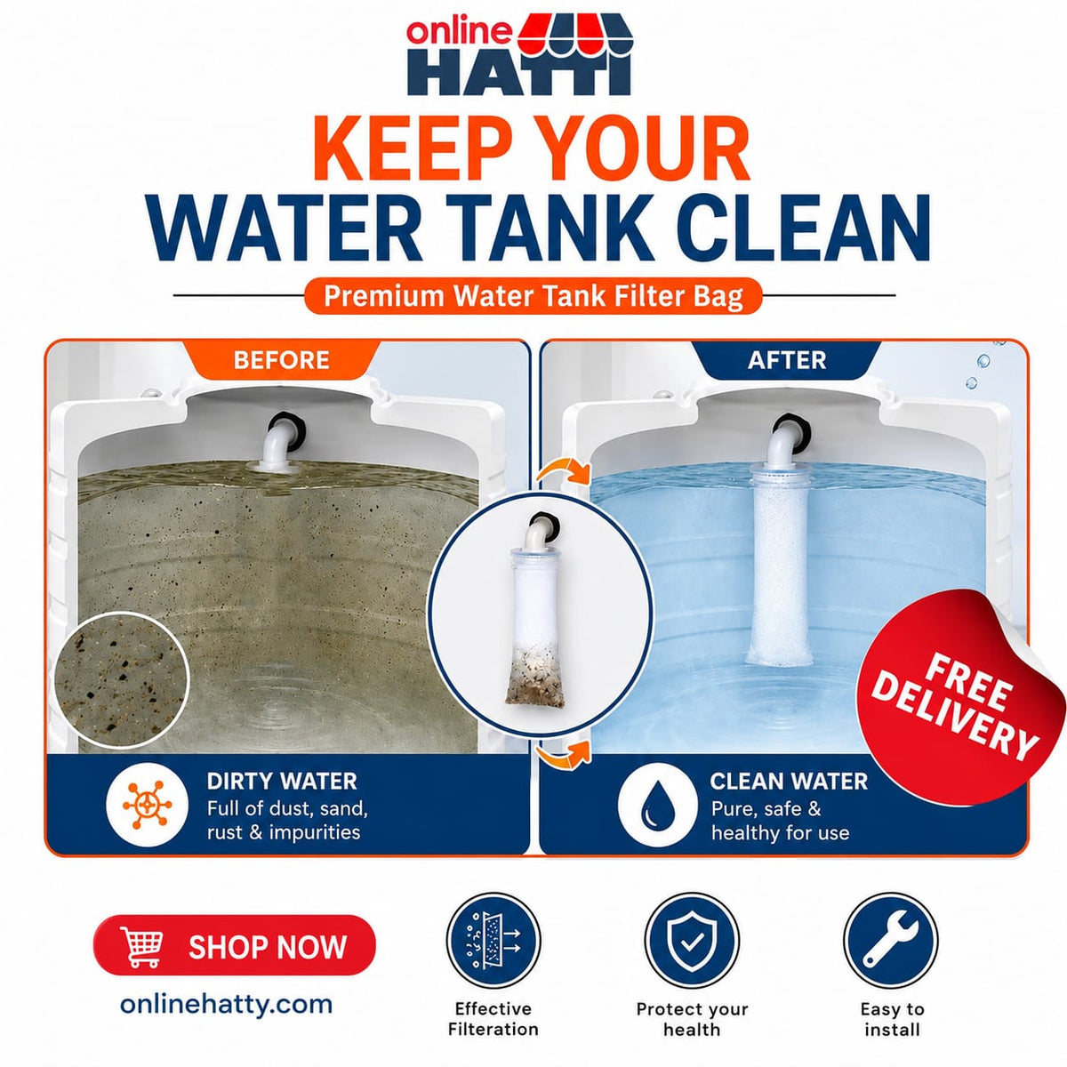 Premium Water Tank Filter Bag